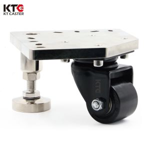 360 Degree Rotation S45C Black Locking Swivel Casters 75MM for PCB equipment