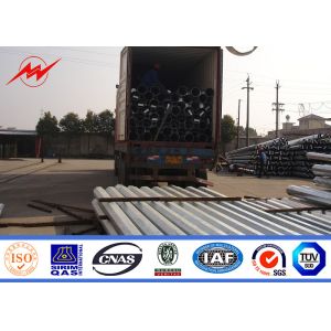 Outdoor 4mm Polygonal 12m Steel Transmission Poles Galvanization