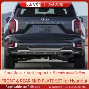 OEM Silver Hyundai Palisade Car Bumper Guard With Angled Design