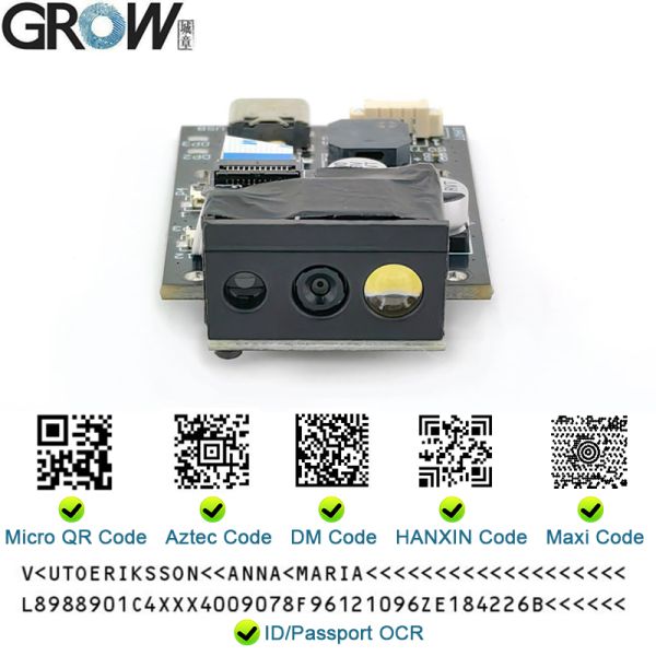 GROW GM69Pro 1280*800CMOS OCR/1D/2D Barcode Scanner Module USB UART Interface QR Code Bar Code Reader Support OCR Passport