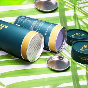 Quality Matt Lamination Paper Tube Tea Packaging Customised Bio-Degradable Recyclable for sale