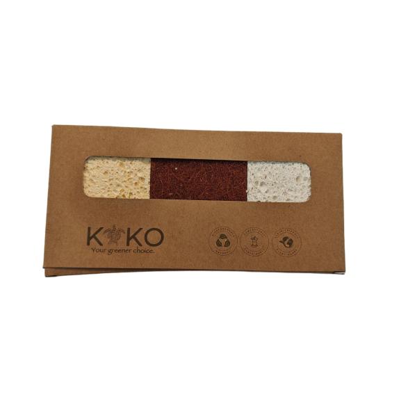 Buy Biodegradable Sisal Scrub Sponge Compostable Kitchen Cleaner at wholesale prices