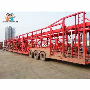 Quality Anti Rust Double Deck Flatbed 24M Skeletal 10 Car Hauler for sale
