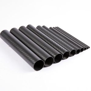 China Customized Size 100% 3K Woven Carbon Fiber Tube 10mm 20mm 30mm on sale