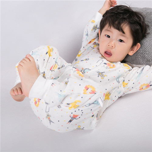 Buy Long Sleeve Muslin Sleeping Bag Anti Kick Crawling Clothes Eco Friendly Printing at wholesale prices