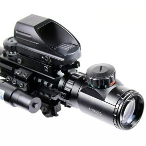 4-16x50EG Illuminated Hunting Scope With Tactical 4 Reticle Red Dot Sight And