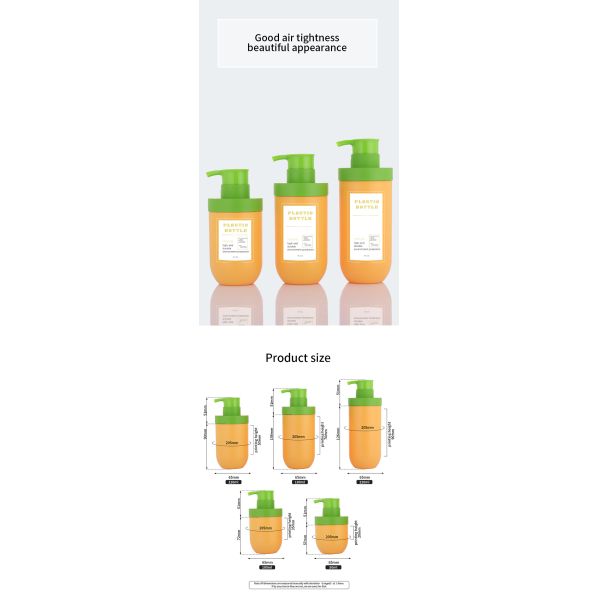 Wholesale greem and orange unique airless 50ml cosmetics empty face lotion bottle