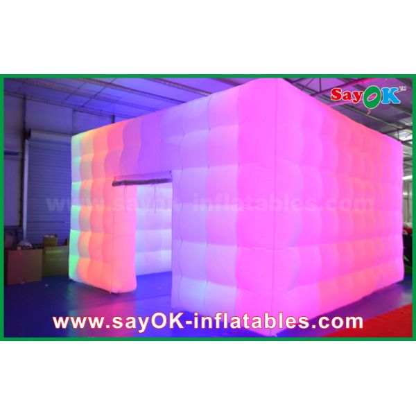 3 Man Inflatable Tent Cube 5x5m Oxford Cloth Inflatable Air Tent nightclub With Colorful Light Can Do Logo Print
