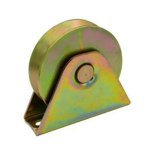 Sliding gate roller GW601 Y Groove，Galvanized, Iron, Single bearing