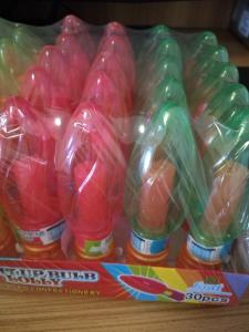 China Beautiful Light Up Bulb Lollipop Mix Fruit Flavor Hard Candy Lollipop on sale