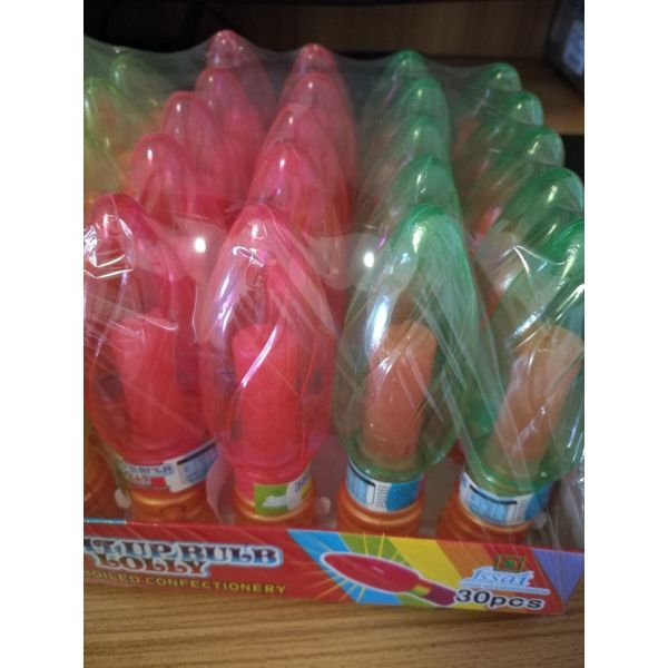 Buy Beautiful Light Up Bulb Lollipop Mix Fruit Flavor Hard Candy Lollipop at wholesale prices