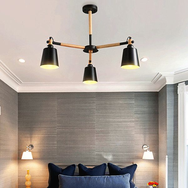 LED Wooden Chandelier For Living room Bedroom restaurant Bar vintage ceiling lamp Loft Chandelier(WH-MI-273)