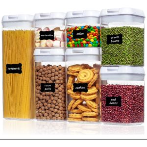 7pcs BPA Free Airtight kitchen Household Storage Container With Easy Lock Lids
