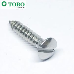TOBO DIN7973 Raised Countersunk Oval Head Self Tapping Screws With Slot