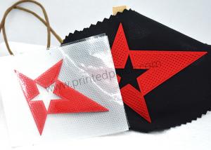 Quality Heat Press 2D 3D Iron On Adhesive Patches Red Hollow Star Shape for sale