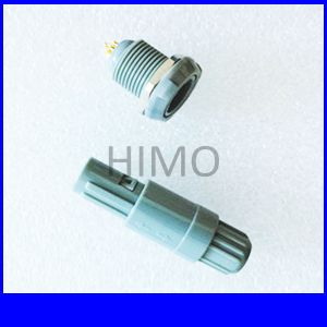 Quality double key 10 pin lemo self-latching plastic connector for sale