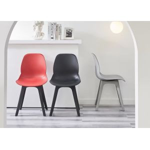 51cm 81cm Coloured Plastic Dining Chairs Waterproof Apple Chair