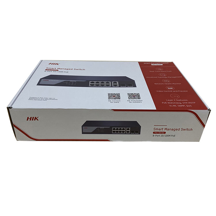 Hik Brand Ethernet Network Switch DS-3E1310P-SI 8 Port Fast Ethernet Smart POE
