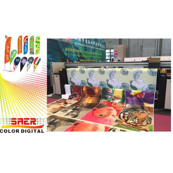 Buy 3.2m Flag Printer Direct Digital Banner Printer For Printed Fabric Color Fix / Appear at wholesale prices