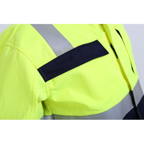 50mm Fr Tape Multi Norm Workwear 290gsm Yellow Hi Vis Jacket