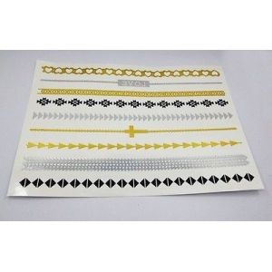 China Gold and silver metallic tattoo on sale