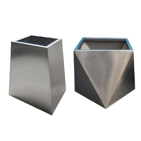 Flower pot rectangular metal stainless steel flower planter