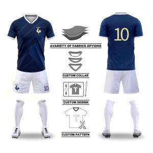 Quick Dry Custom Team Jersey Breathable LightWeight Striped Soccer Shirt