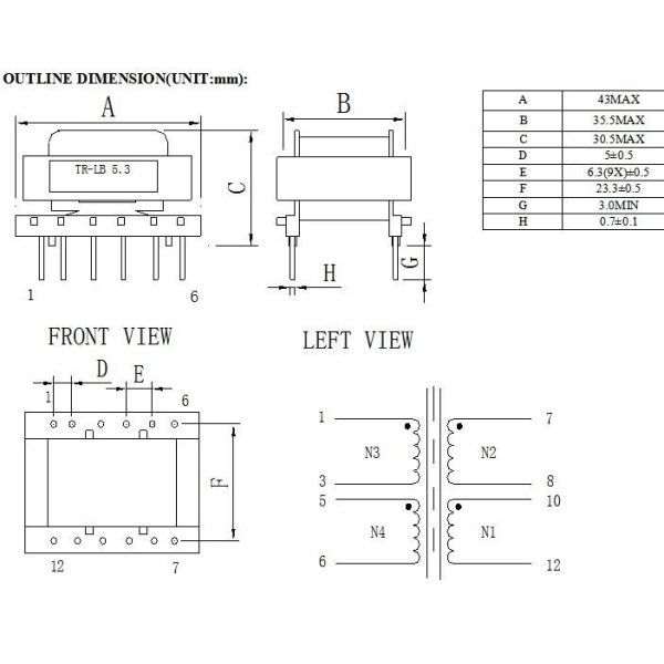 PCB Mounting Flyback Transformer Inductance Value Tested 4 Windings Russia