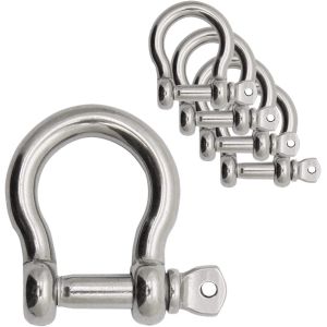 304 Stainless Steel Bow Shape Load Shackle for Chains Wirerope Lifting Polished