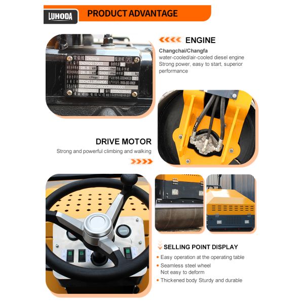 3 Ton Mini Asphalt Road Roller Diesel Engine Ride on Small Road Roller Road Compactor Factory Price