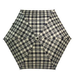 SGS Manual Open Wooden Handle Check Printing Foldable Umbrella