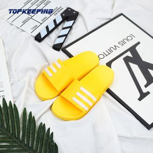 Custom Logo Stripe Summer Pvc Odm Sliders Slippers For Men