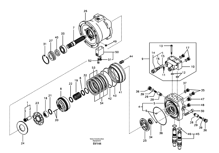 Belparts EC460B 14504280 Swing Motor Assy
