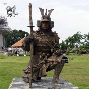Quality Bronze Japanese Samurai Statue Sculpture Outdoor Large Garden Art for sale
