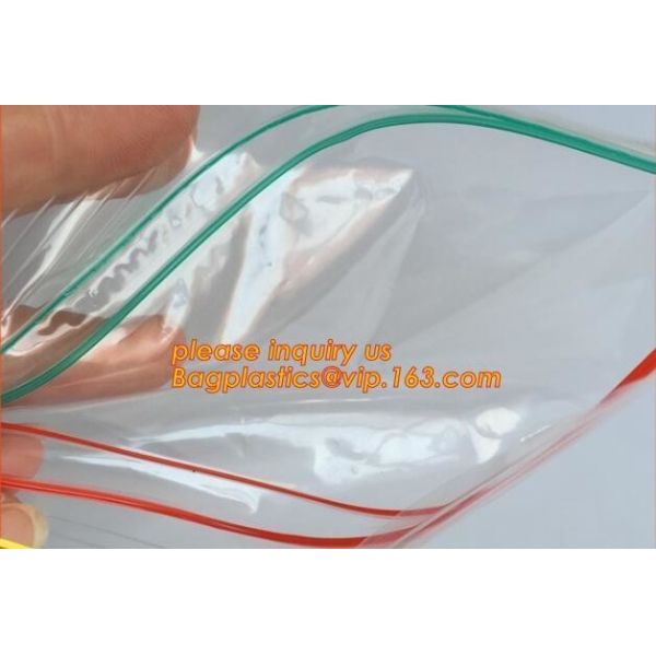 Double zipper tracks LDPE clear plastic Zip lockk bag plastic Zip lockk freezer
