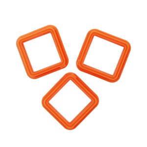 Car Buna EPDM MVQ Rubber Gasket Ring Orange O Ring Molded Gasket