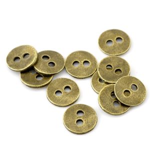 Ancient bronze&Ancient Silver Metal Jeans Shirt Button Retro Engraved Patterns