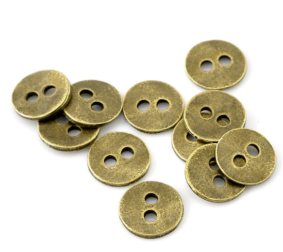 Plated Ancient bronze Silver Metal Jeans Shirt Button Size-FreeRetro Engraved Patterns Material Zinc Alloy