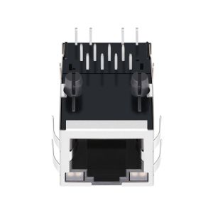 08B0-1B1T-06-F 100 BASE-T Magnetic RJ45 Jack 1X1 Port Tab Up GO/GO LEDs