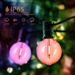 Remote Control G40 100ft 50 Sockets Ip44 Dimmable String Lights
