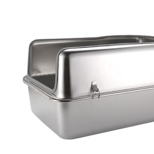 Easy Cleaning Enclosed Cat Litter Box Stainless Steel Non Sticky