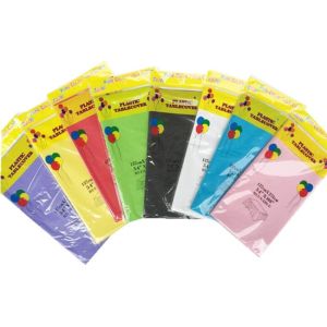 Disposable Plastic Table Cover PEVA Solid Color Plain Dyed Tablecloth