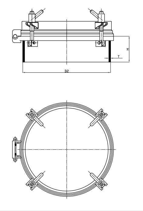 304 Pressure Round 300mm OD 2-5 Bar Stainless Steel Manway