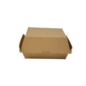 Customized Kraft Paper Burger Box Disposable Food Grade Cardboard Burger
