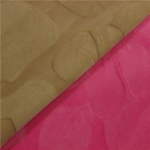 Commercial Non Slip Textile Upholstery Fabrics Embossed Minky Fabric