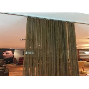 Copper / Aluminium Decorative Wire Mesh Metal Mesh Screen Curtain For Exhibit