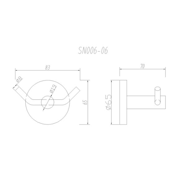 Wall Bathroom Robe Hooks OEM ODM SUS304 Coat Towel Hooks