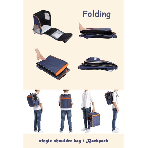 Portable Foldable Nylon Pet Travel Carrier Puppy Bag Expandable Multifunction