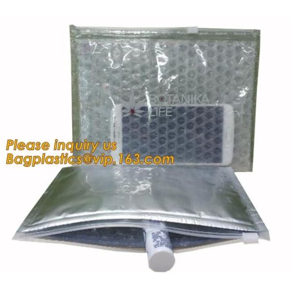 Factory Transparent Cosmetic k clear bubble bags/Hot sale Slider Zipper Bag