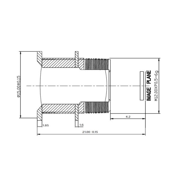 1/2.7" 6mm F2.5 ,2 Megapixel Low distortion less S mount ,CCL127060MPR lens for